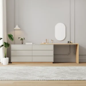 Latitude Run Dressing Table With 6 Storage Drawers